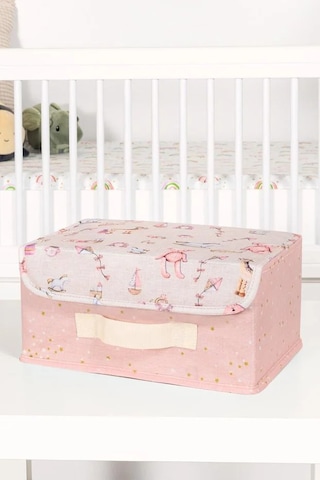 Tex Republic Baby Kapaklı Kutu - Bebek Odası Düzenleyici 30 X 22 X 15 Cm Pembe