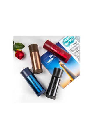 Isim Imza Tasarımlı Çelik Termos Parlak Kırmızı