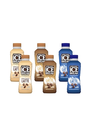 Ülker Ice Break Latte 375 Ml 6 Li Karma Latte-vanilya-şekersiz Latte Hazır