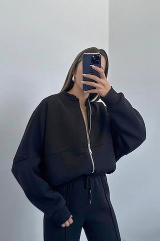 Dip Moda Kadın Pamuklu Kışlık Sweat Pantlon Eşofman Takımı Dpgts018 Siyah