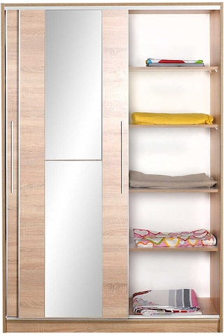 Aynalı Sürgülü Gardırop - Sonoma Kahverengi