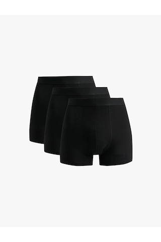 Koton Pamuklu Basic 3'lü Boxer Seti Siyah 7wlm90002mk