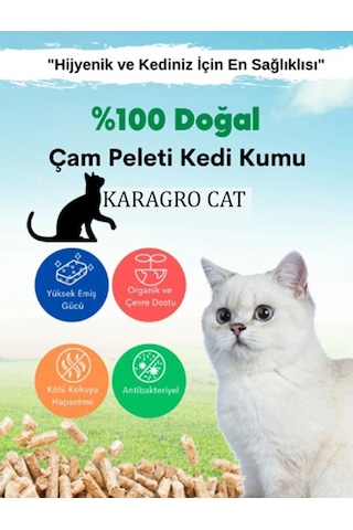 Kedi Kumu Doğal Tozsuz Çam Peleti 20 Lt 10 Kg