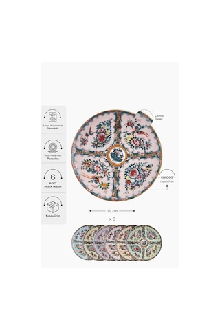 Karaca Harmonia 6 Parça Porselen Pasta Tabağı