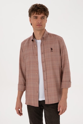 U.s. Polo Assn. Erkek Bakır Gömlek Desenli 50316640-vr182 Bakır