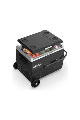 ICECO K65S 12/24Volt 65 Litre Akülü/Kablolu/ Kompresörlü Tekerlekli Outdoor Oto Buzdolabı/Dondurucu (Akü Dahil Değildir)