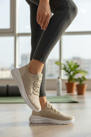 Enoch Kadın Ergonomik Tabanlı Hava Alan Pilates Ve Fitness Ayakkabısı Bej