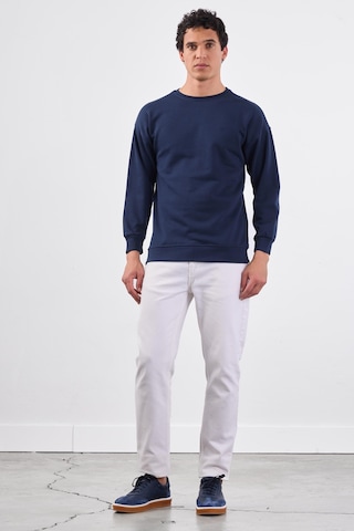 Dufy Lacivert Bisiklet Yaka Regular Fit Erkek Sweatshirt Lacivert