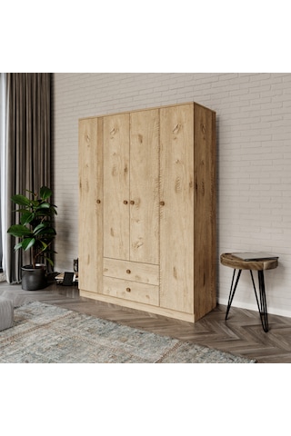 Nova 4 Kapaklı ,2 Çekmeceli Dolap/gardırop %100mdf