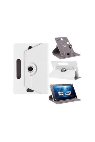 Prolysus Casper Uyumlu Vıa L40 10,4" Inç Kılıf Üniversal Dönerli Dönebilen Standlı Stand Olabilen Kapaklı Tablet Kılıfı