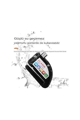 Bluetooth Araç Kiti Alarmlı Disk Kilidi Motorsiklet Scooter Bisiklet Sesli Alarm 110 Desibel Yüksek Ses