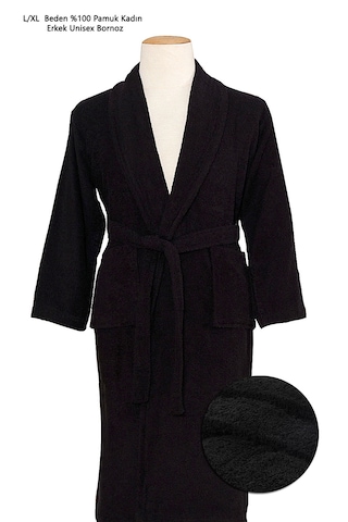%100 Pamuk Unisex Bornoz Lacivert