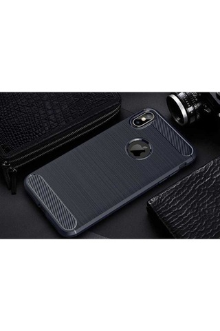 Apple Uyumlu iPhone Xs Max 6.5 Kılıf Zore Room Silikon Kapak Lacivert