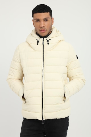 Dufy Erkek Slim Fit Kapüşonlu Bej Mont-25399