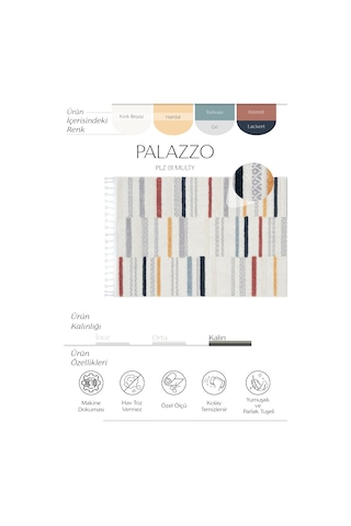 Cool Halı Palazzo Renkli Yumuşak Mutfak Halısı Bukle Tezgah Önü Leke Tutmaz Kabartmalı Modern Halı