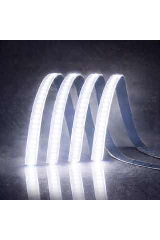 Cata Ct-4541b Cob Şerit Led 12v Metrede 216 Çipli Kesintisiz Noktasız İç Mekan Aydınlatma - 5 Metre Beyaz 6400k