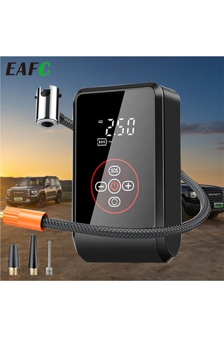 Jialan Taşınabilir Şişirme Pompası Hava Kompresörü Led Büyük