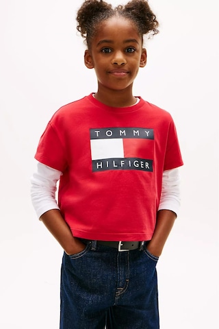 Kız Çocuk Büyük Logolu T-shirt - Kırmızı Primary Red