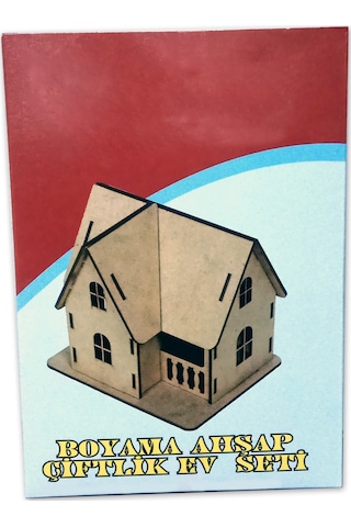 Ahşap Çiftlik Evi Maketi - 3 Boyutlu ve Kutulu