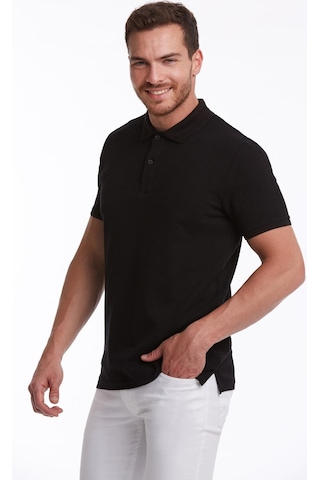 Hatemoğlu 530814660 Regular Fit Pamuk Polo Yaka Erkek Tişört Siyah