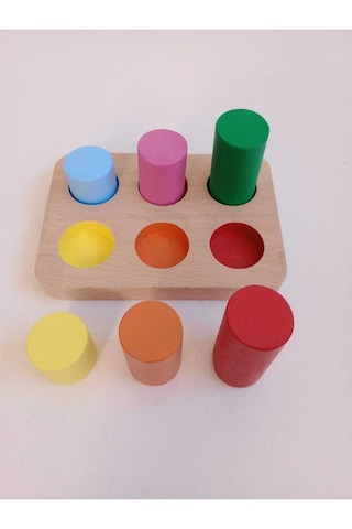 Montessori Eşleştirme Tablalı Silindirler 6 Lı