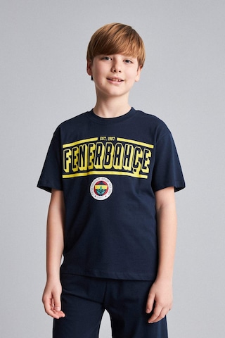 Defacto Fenerbahçe Kısa Kollu Pijama Üst Şort Pijama Alt 2li Pijama Takımı Erkek Çocuk H7578a826hsın42 İndigo-ın42