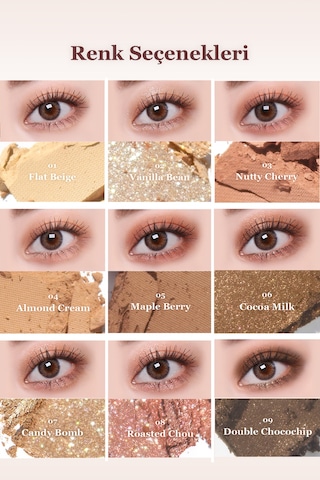 Dasique Mat Ve Işıltılı Renk Seçenekleri Sunan Far Paleti Shadow Palette 01 Sugar Brownie 01 Sugar Brownie
