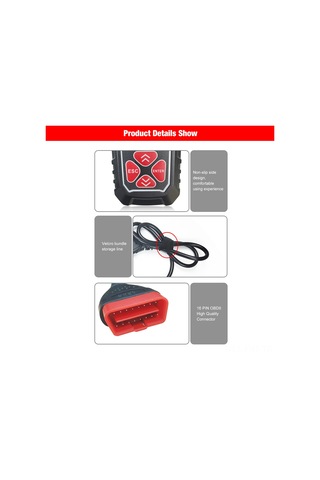 Hangfox Kw309 Otomobil Test Cihazı - Plastik Vücut, Çok Dilleri Desteği, 0-60 C Çalışma Sıcaklığı, Siyah