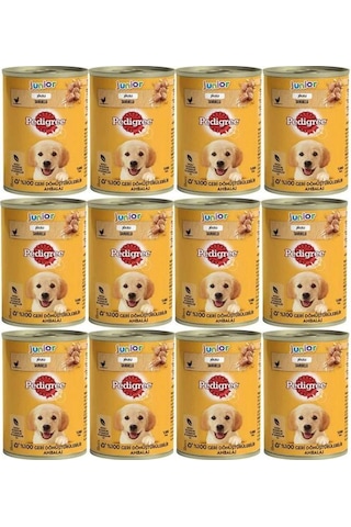 Pedigree Tavuklu Yavru Konserve Köpek Yaş Mama 400 G X12