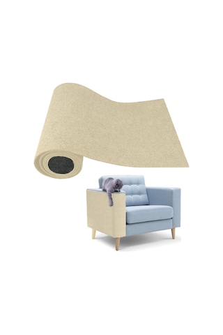 Beylini Tırmalama Halısı Yapışkanlı Mobilya Koruyucu Mat Krem Renk