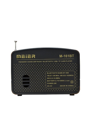 Bluetoothlu Meier M-161Bt Dekoratif Ve Nostaljik Radyo(Fm/Usb/Sd)