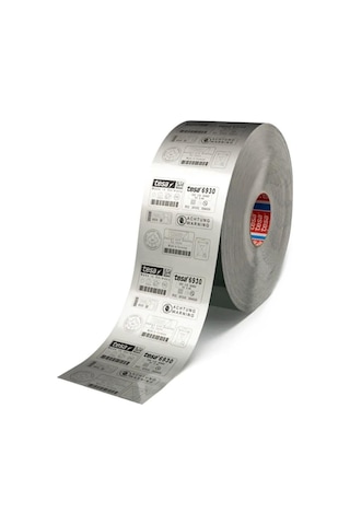 Tesa Lazer Etiket Bandı Gri 25mx120mm Tesa 6930 Gümüş Gri-135877