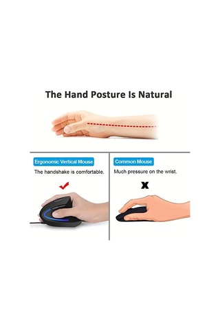 Besthome1 Siyah Ergonomik Tasarım Kablolu Sessiz Tık Sesi Ofis Ve Ev İçin Siyah Mouse Besthome1