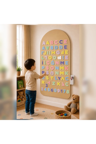 Eğitici Çocuk Oyuncağı Manyetik Puzzle Seti Harfler Ve Rakamlar