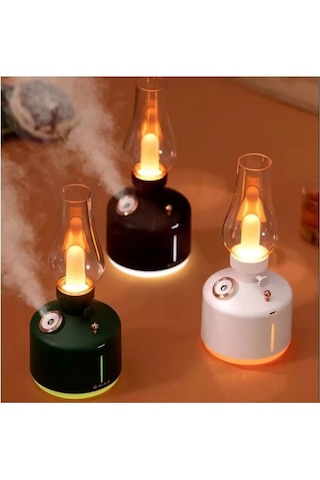 Katjmer Kt-h01 Retro Lambası 280ml Büyük Kapasiteli Ultrasonik Sessiz Serin Buhar Difüzörü Siyah