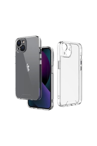Apple Uyumlu iPhone 13 Space 2 Şeffaf Kamera Korumalı Cep Telefonu Kılıfı