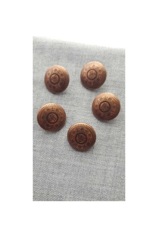 Antık Bakır Metal Düğme 20 Mm 5 Adet