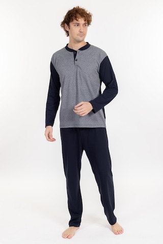 Erkek 1004 Jakarlı Süprem Pijama Takımı Füme Füme