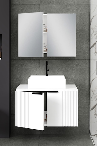 %100 Mdf 65 Cm Chester Banyo Dolabı Beyaz