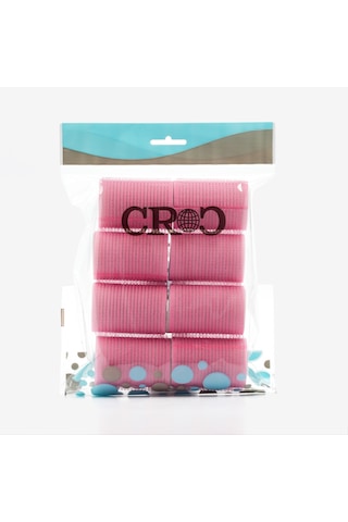 Croc 1207 Pembe Cırtlı Sünger Bigudi 8li Çap 4cm Pembe