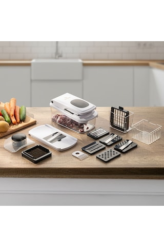 Emsan Smart Hazneli Doğrayıcı Beyaz 10 Parça Beyaz