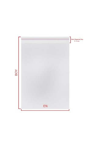 20 x 30+5 CM. (20*35) 100 Adet - Şeffaf Bantlı Yapışkanlı OPP Jelat