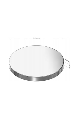 2 Adet Çap 20mm X Kalınlık 2mm Süper Güçlü Yuvarlak Neodyum Mıknatıs Magnet
