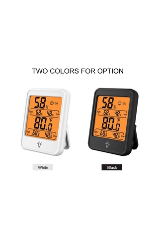 Jms Büyük Lcd'li Dijital Higrometre Termometre İç Mekan Sıcaklık Ve Nem Ölçer Monitör Ölçer  Beyaz