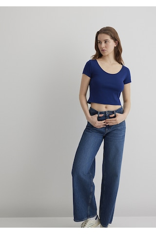 Mavi - Mavi Basic Crop Tişört 1612374-70722 Mavi