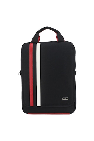 Case Club 13,3 İnç - 14 İnç Laptop Çantası Sırt Ve Omuz Kullanım Apple Uyumlu MacBook Kırmızı Beyaz