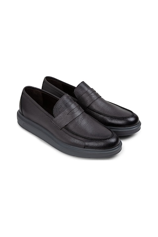 Deery Hakiki Deri Gri Erkek Comfort Loafer Ayakkabı - 01564mgrıp14 Gri