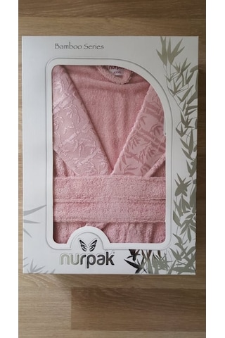 Nurpak Bambu Tek Bornoz Gül Kurusu Gülkurusu