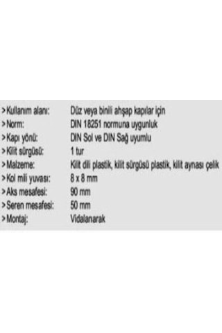 Oda Kapı Kilit Sessiz Kilit, Sağ Ve Sol Yön Uyumlu