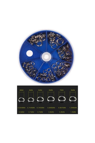 Captain 5161 Split Yapay Yem Halkası 115'li Mix Kutu Nikel